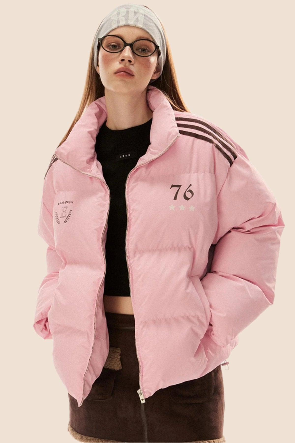 Warm Three-Bar Loose Cotton Jacket