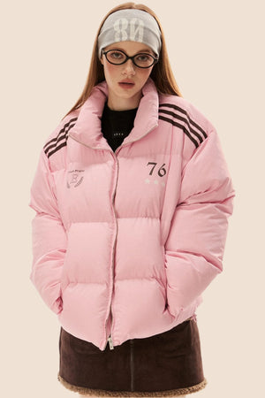 Warm Three-Bar Loose Cotton Jacket