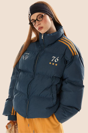 Warm Three-Bar Loose Cotton Jacket