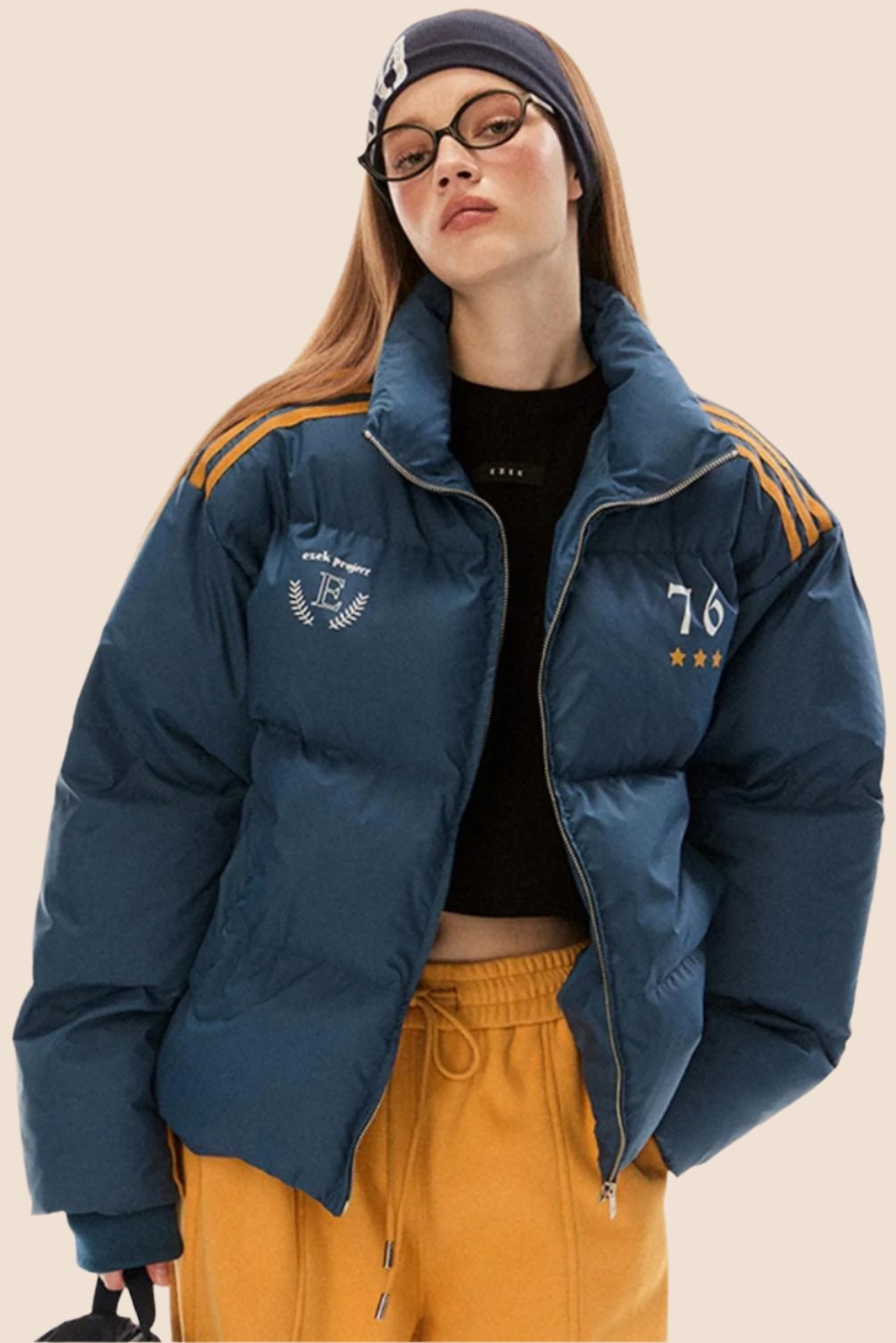 Warm Three-Bar Loose Cotton Jacket