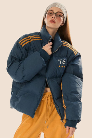 Warm Three-Bar Loose Cotton Jacket
