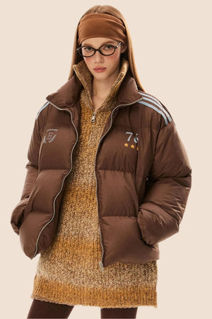 Warm Three-Bar Loose Cotton Jacket