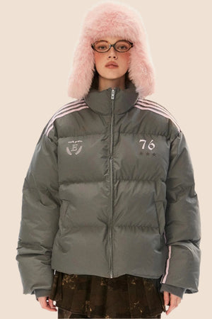 Warm Three-Bar Loose Cotton Jacket