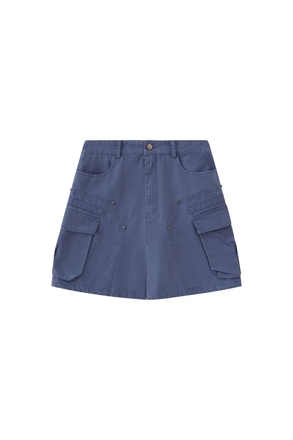 Washed Coffee Cargo A-Line Skirt