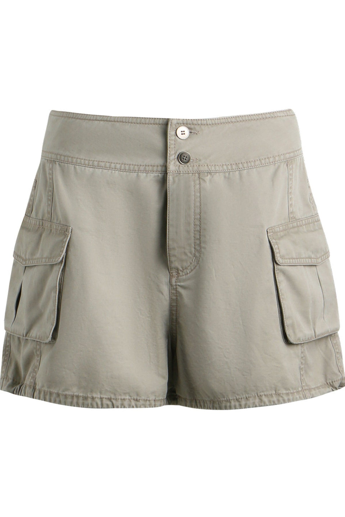 Washed Denim Cargo Shorts