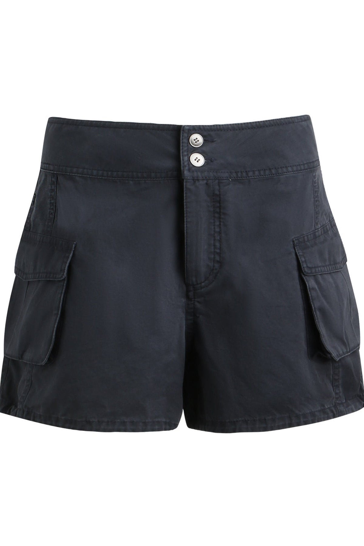 Washed Denim Cargo Shorts