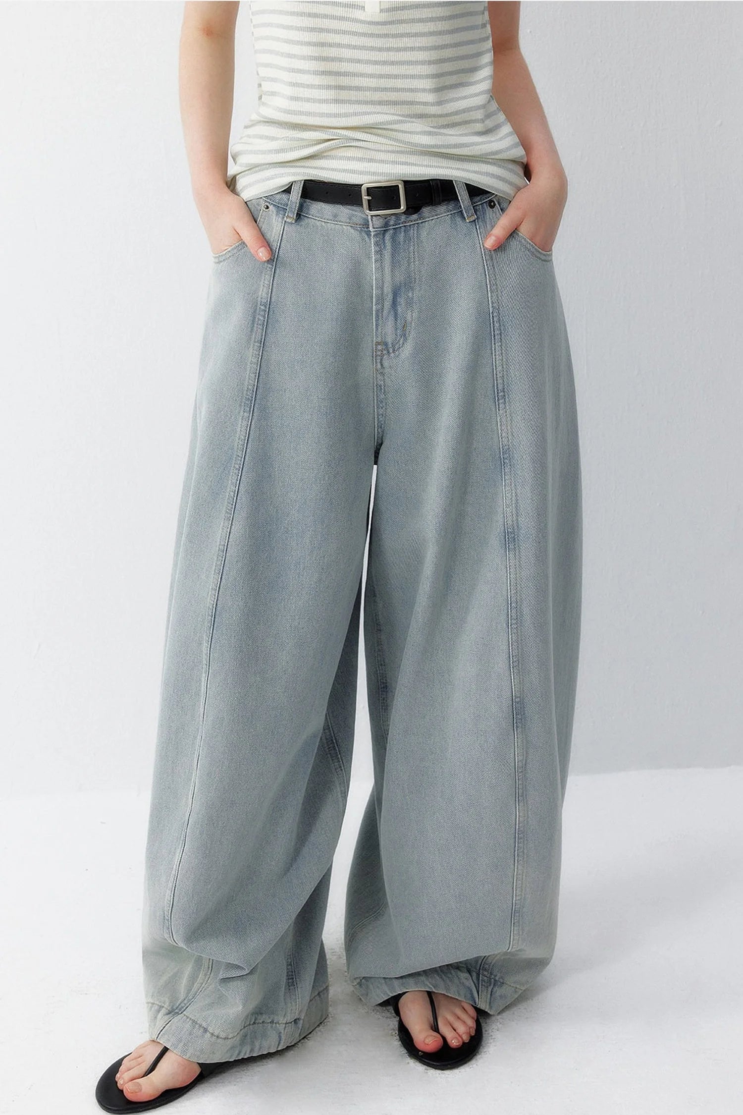 Washed Scimitar Balloon Pants