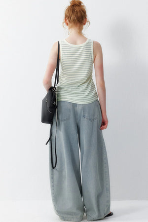 Washed Scimitar Balloon Pants