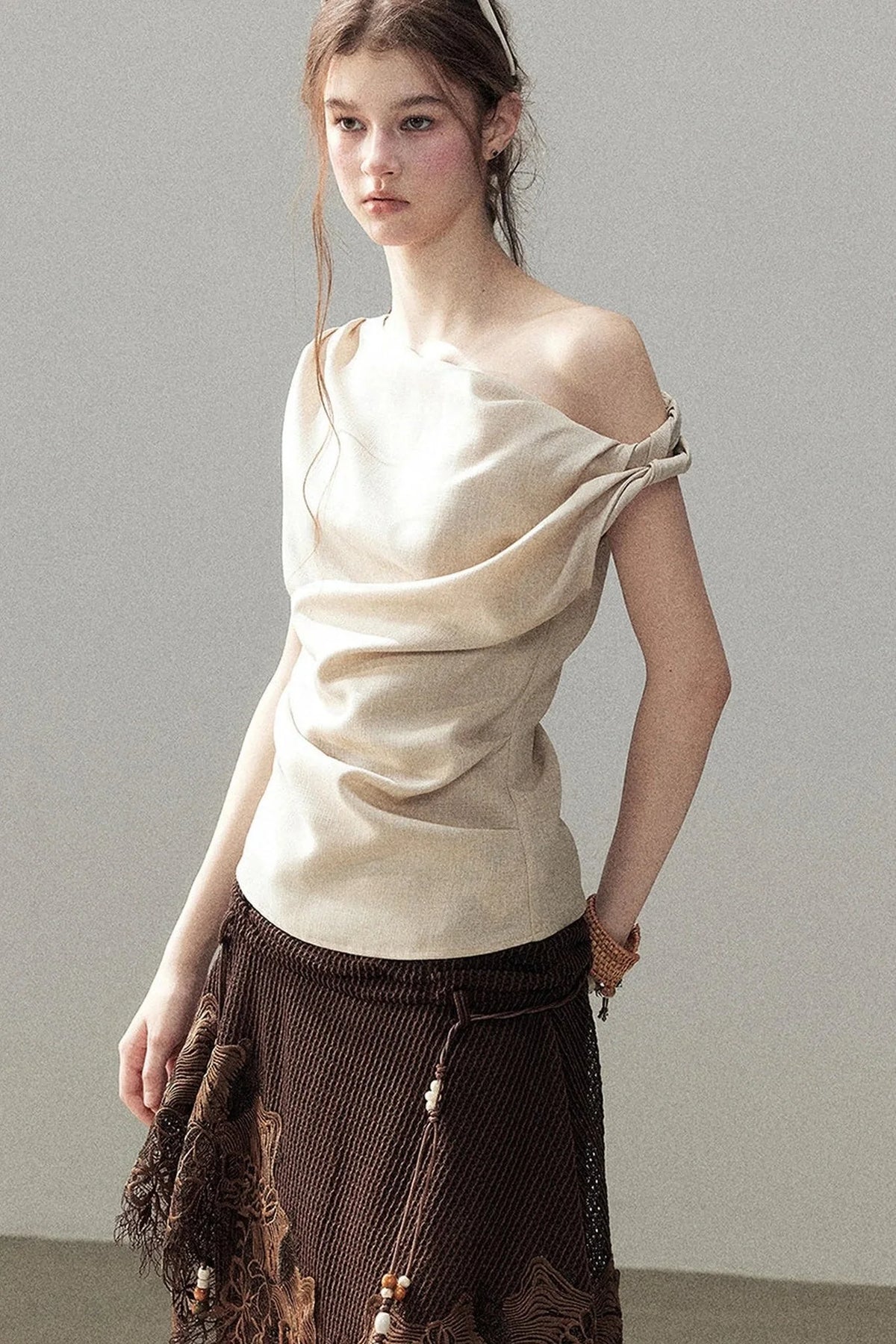 Wasteland Hollow-Out Wide-Leg Pants