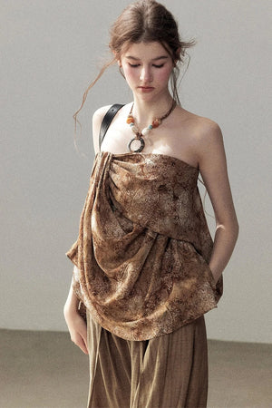 Wasteland Style Sleeveless Top and Brown Trousers Set-Up