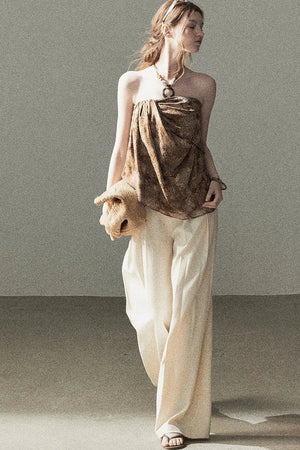 Wasteland Style Sleeveless Top and Brown Trousers Set-Up