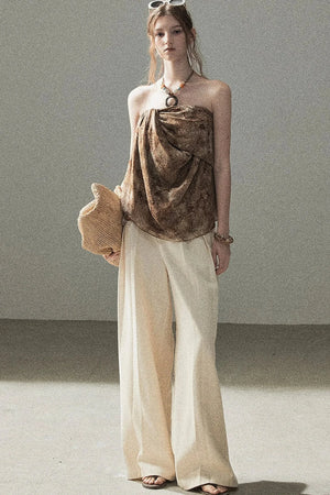 Wasteland Style Sleeveless Top and Brown Trousers Set-Up