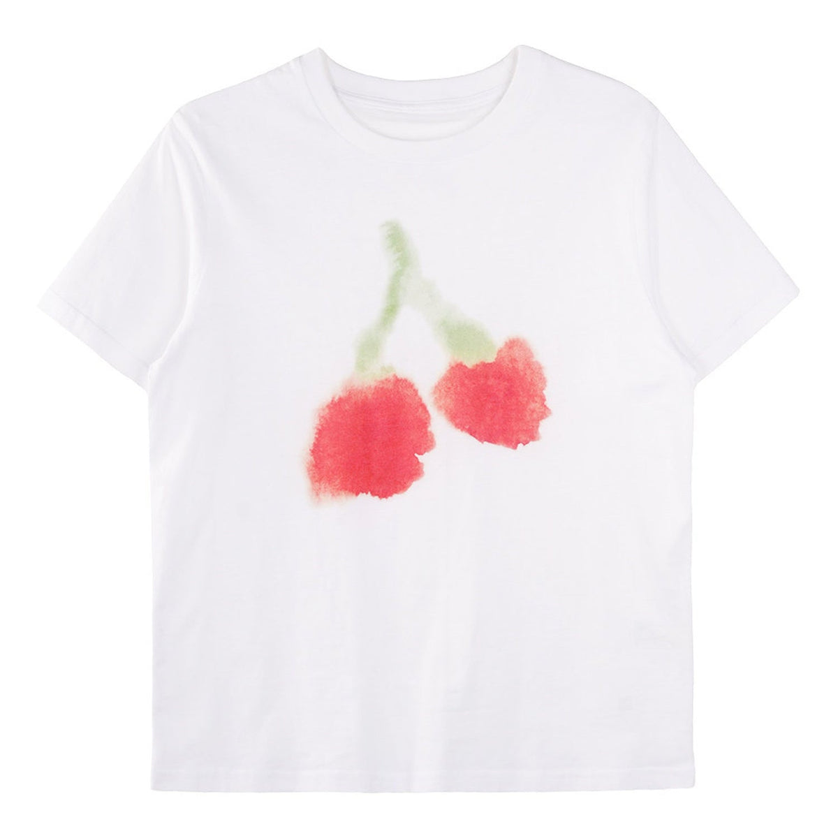 Watercolor Cherry Cotton Blouse
