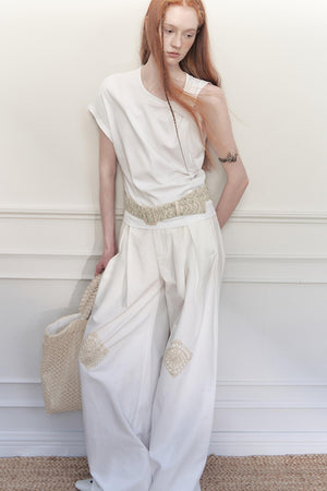 Wave Pleat Chain Belt