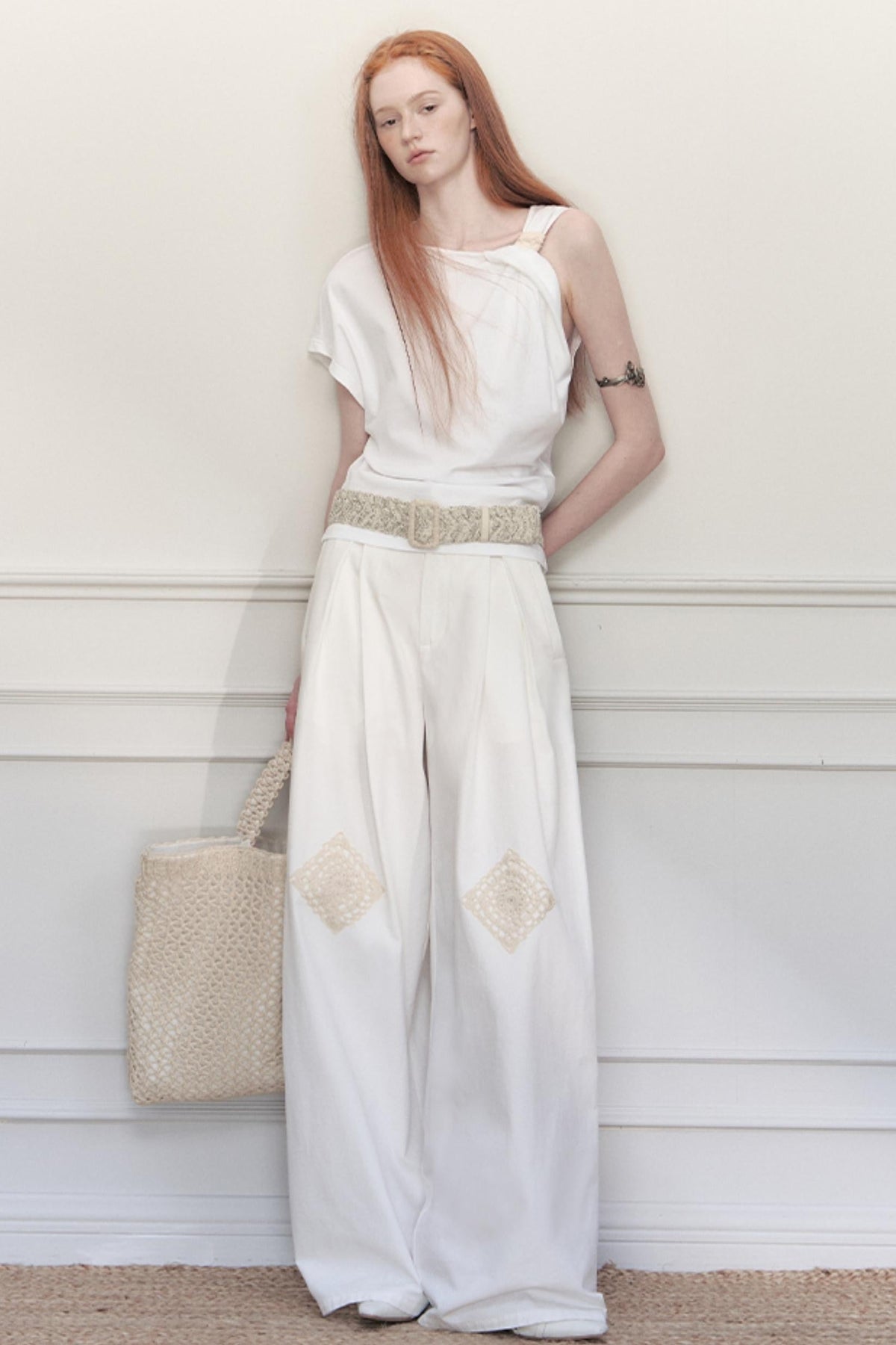 Wave Pleat Chain Belt