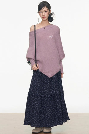 Westayone Floral Sweater Skirt Set-Up