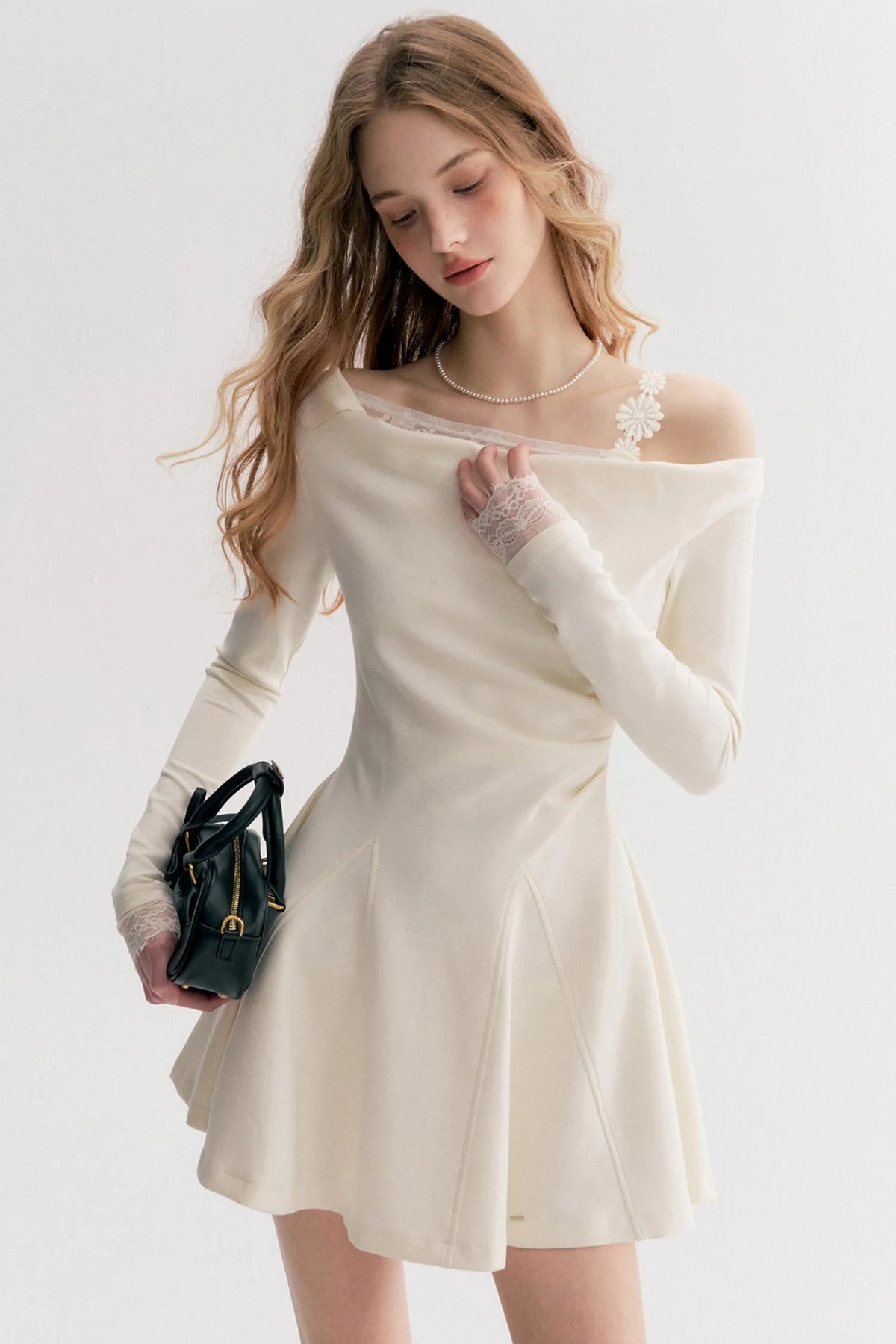 Whisper Lace Long Sleeve Dress