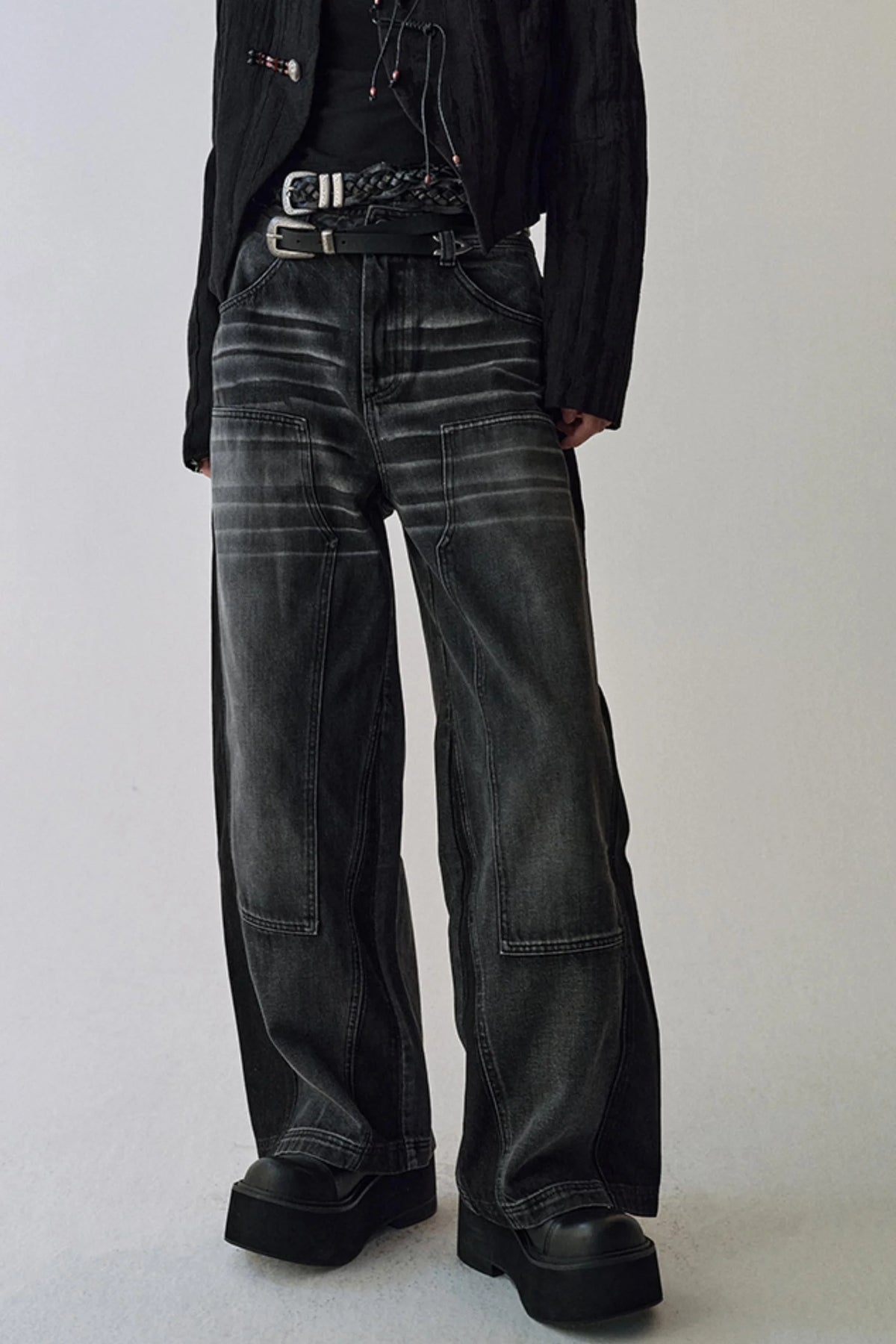 Whispers Gray Washed Jeans Pants