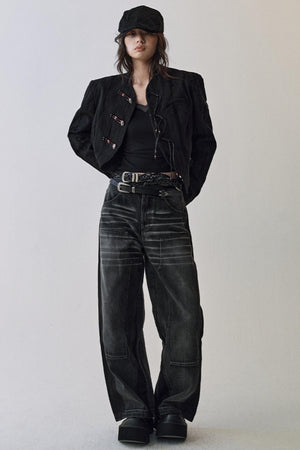 Whispers Gray Washed Jeans Pants
