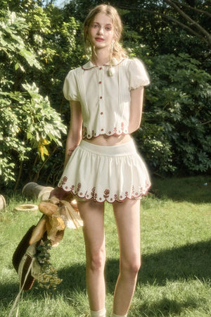 White Berry Lace Skirt Set-Up