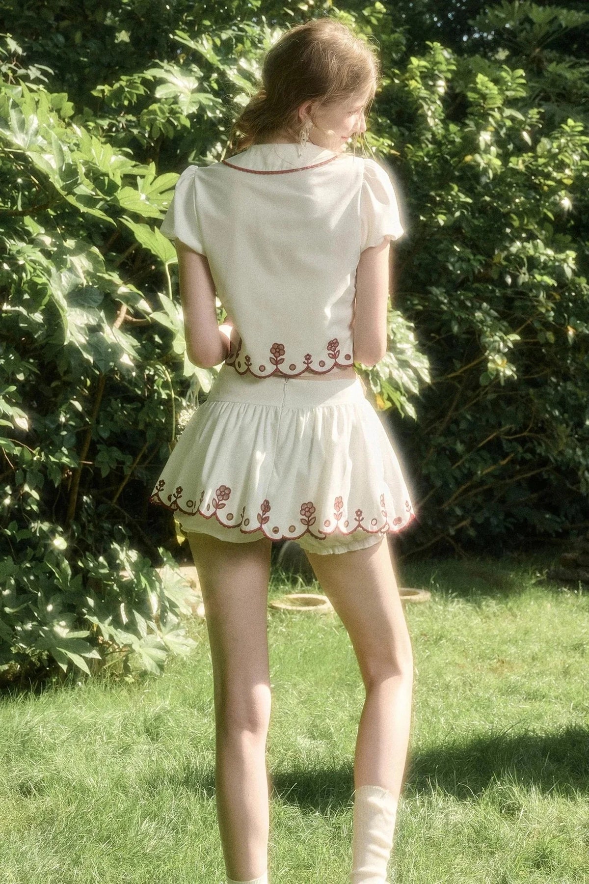 White Berry Lace Skirt Set-Up