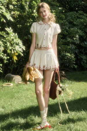 White Berry Lace Skirt Set-Up