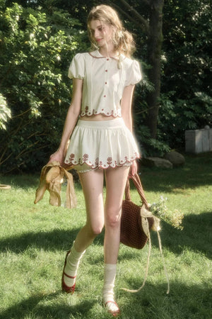 White Berry Lace Skirt Set-Up