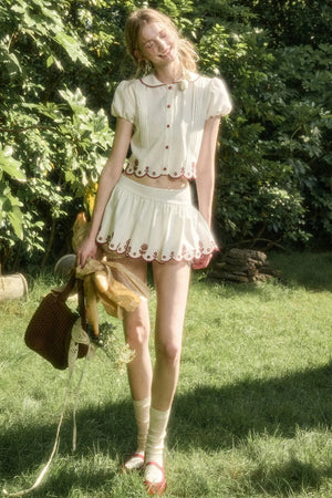 White Berry Lace Skirt Set-Up