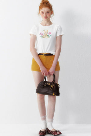 White Bunny Cotton Blouse