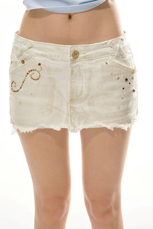 White Denim Skirt