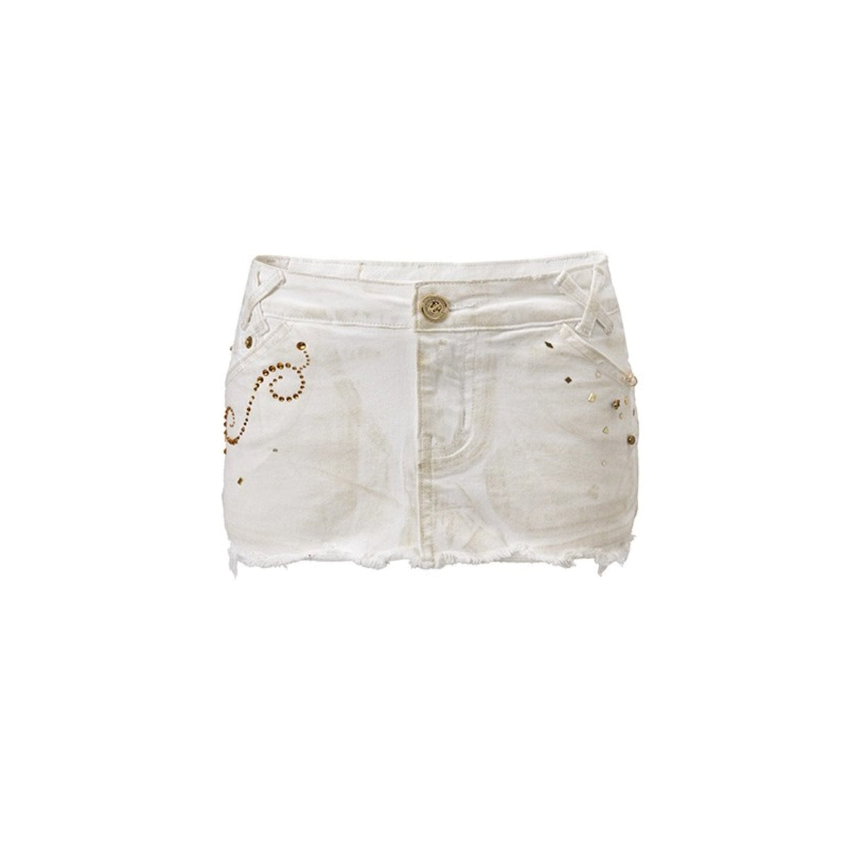 White Denim Skirt
