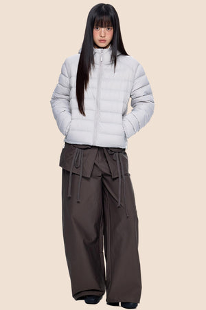 White Duck Down Hooded Jacket