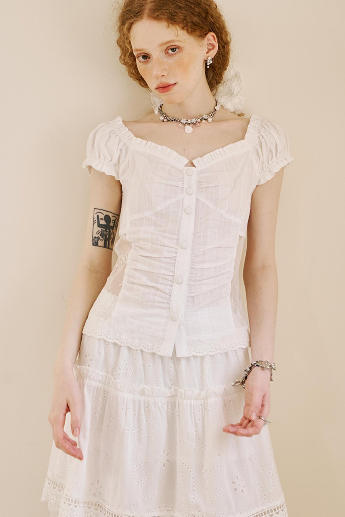 White Elegant Lace Top