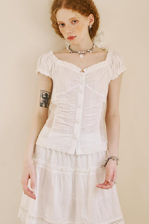 White Elegant Lace Top