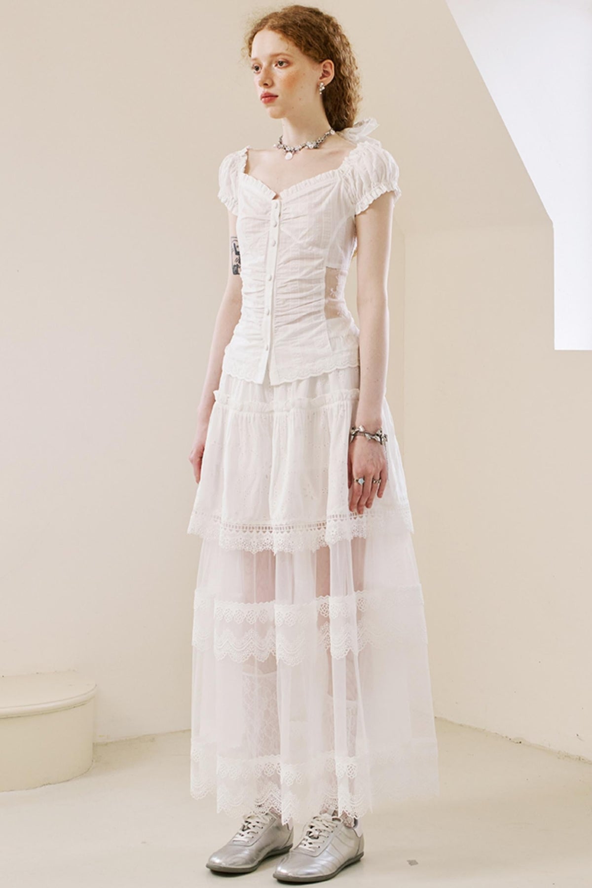 White Elegant Lace Top