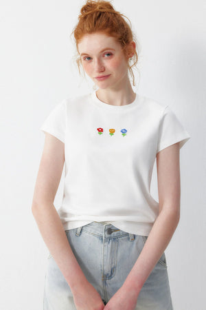 White Flower T-Shirt