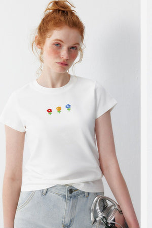 White Flower T-Shirt
