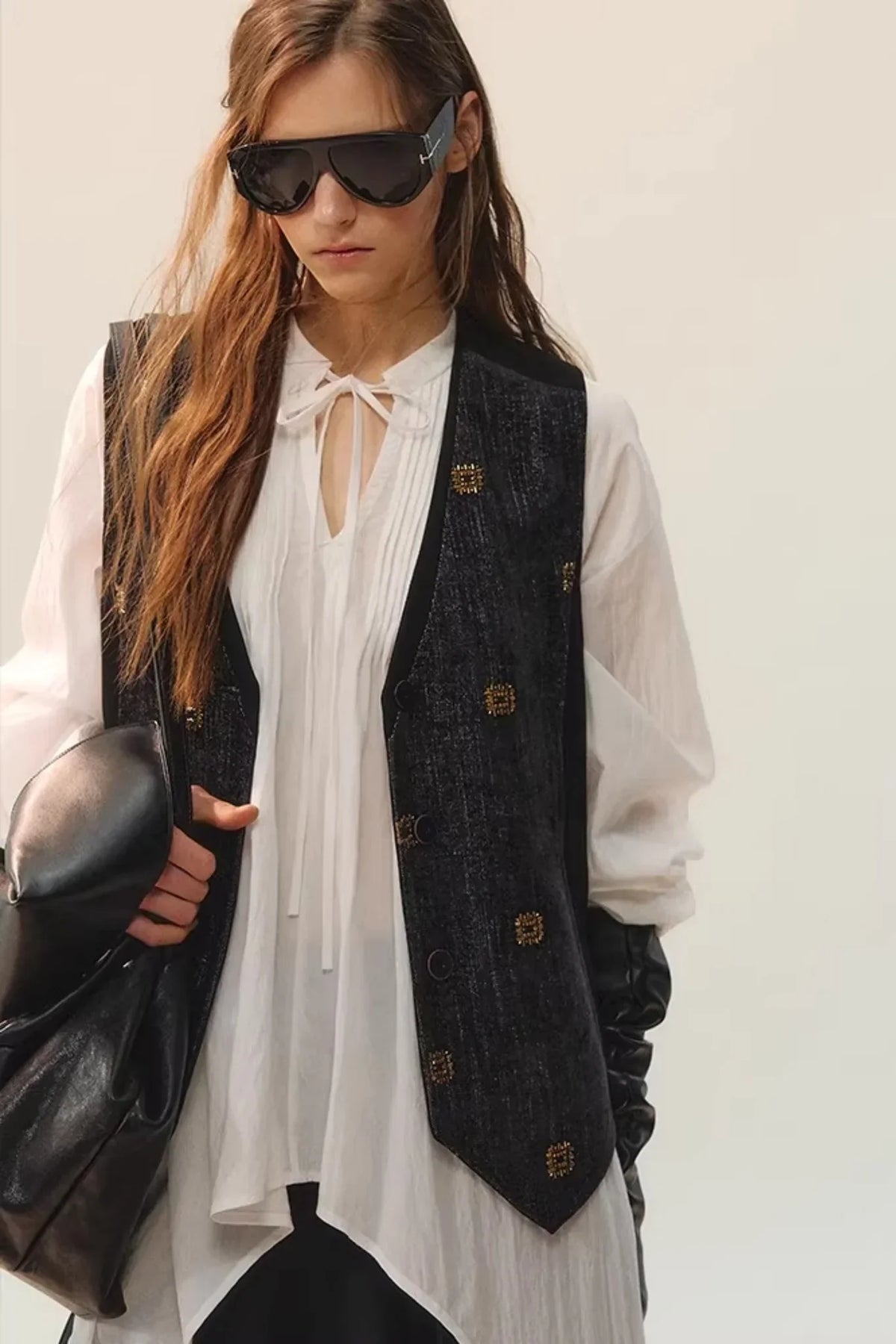 White Fluff Pleated Blouse