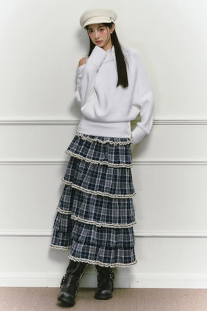 White Foaminck Slouch Sweater