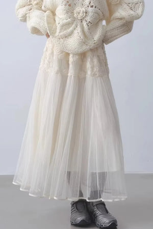 White Jade Floral Skirt