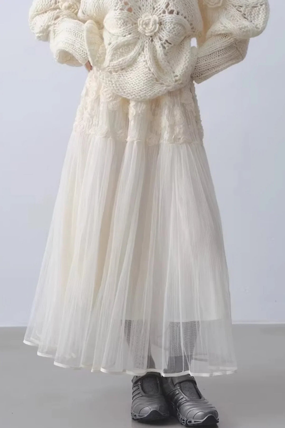White Jade Floral Skirt