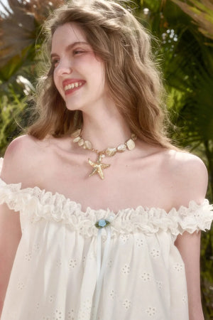 White Jasmine Embroidered Cotton Set-Up