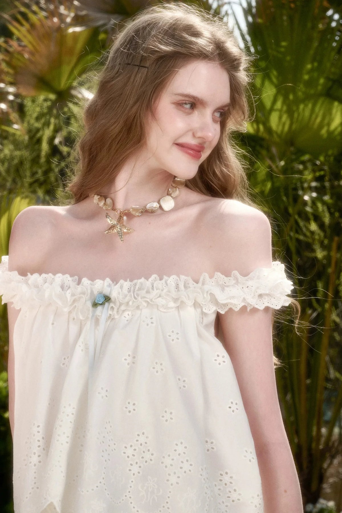 White Jasmine Embroidered Cotton Set-Up