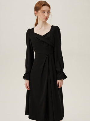 White Kink Long-Sleeve Dress