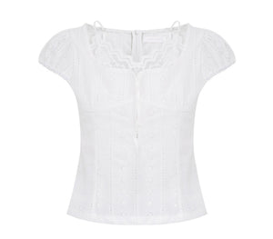 White Lace Fusion Tee