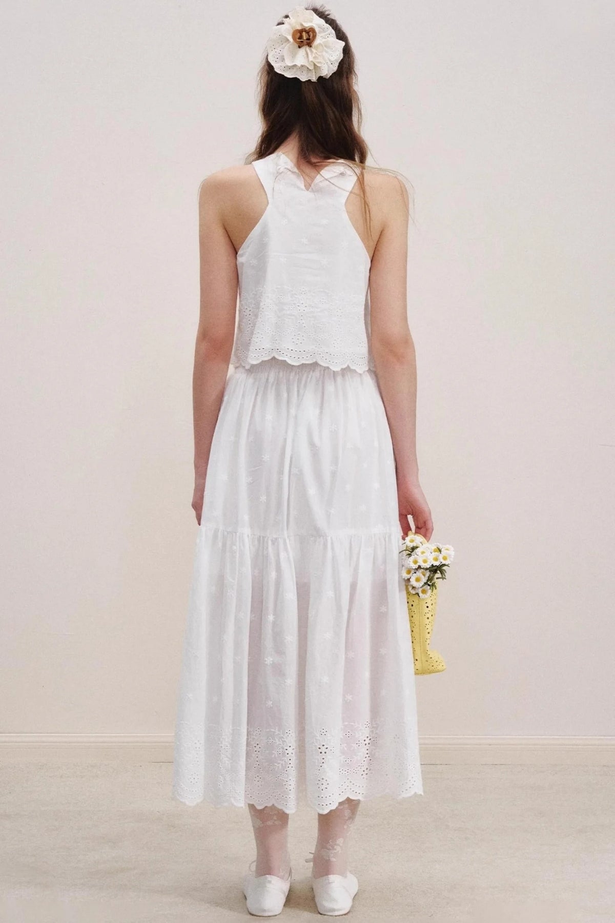 White Lace Halter Vest