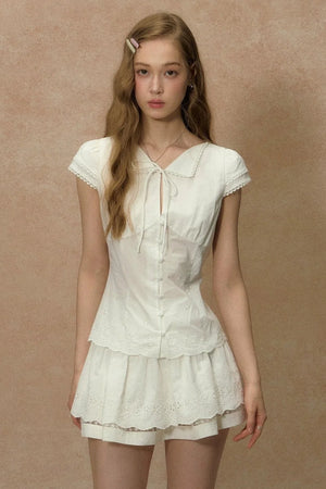 White Lace Summer Skirt