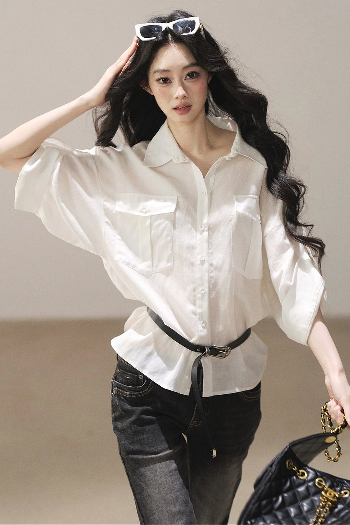 White Linen Shirt Set-Up