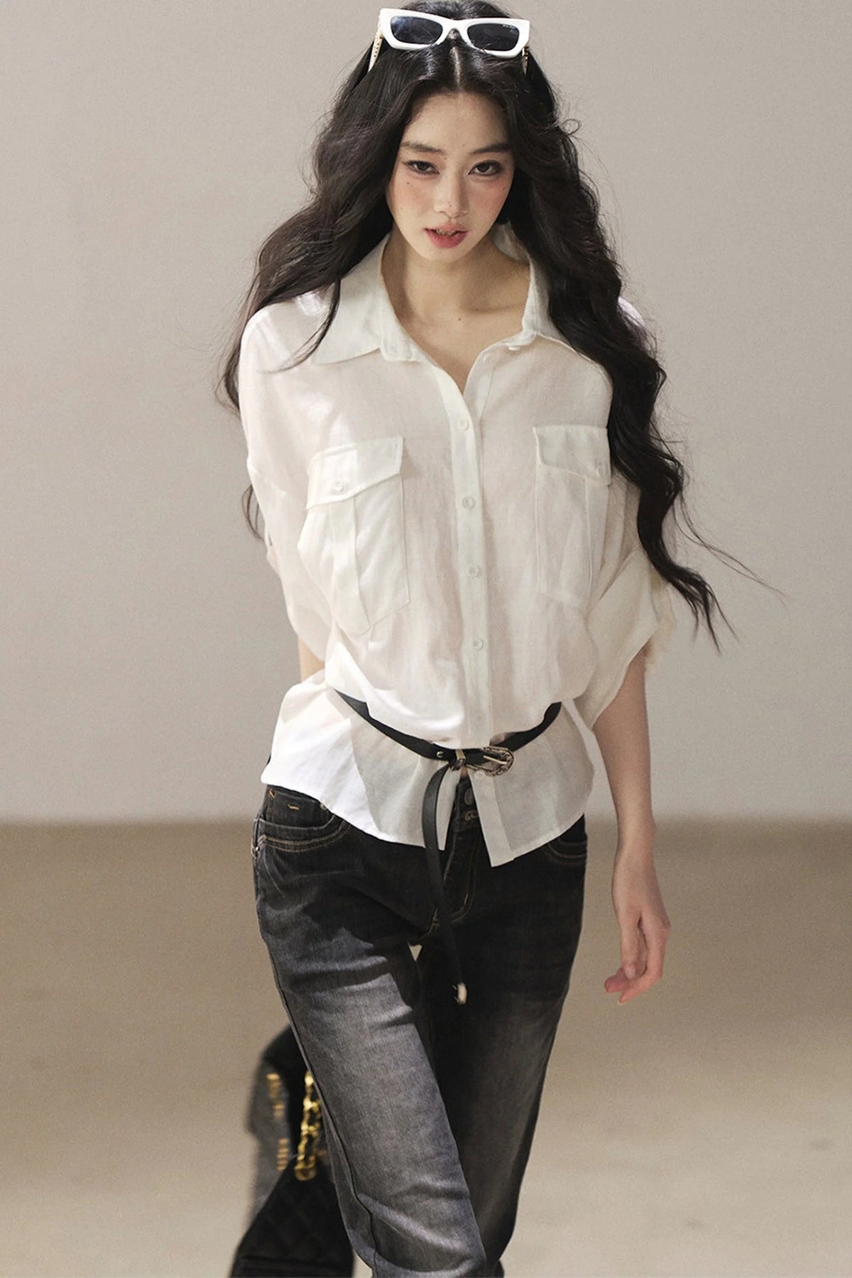 White Linen Shirt Set-Up