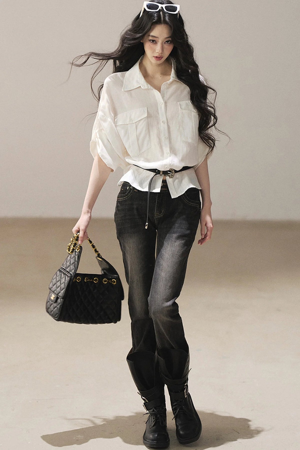 White Linen Shirt Set-Up
